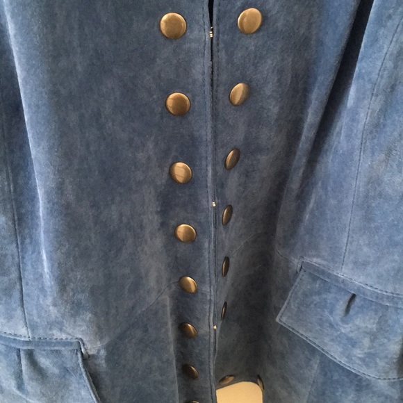 Indigo Suede Jacket - Picture 4 of 5